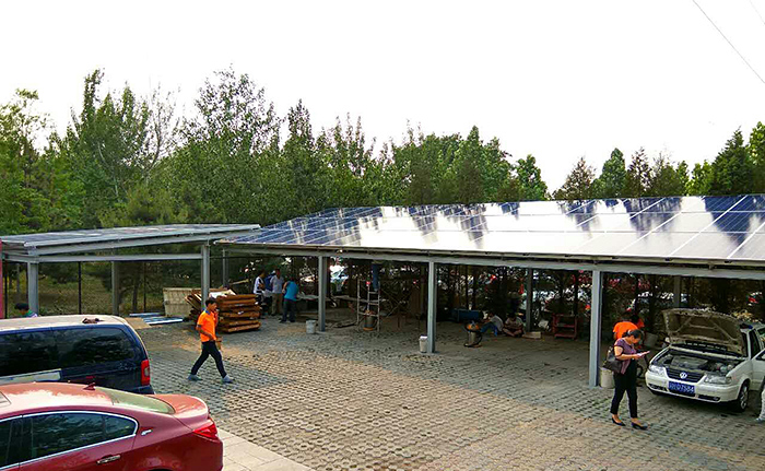 薄壁輕鋼引水槽整體式光伏工棚